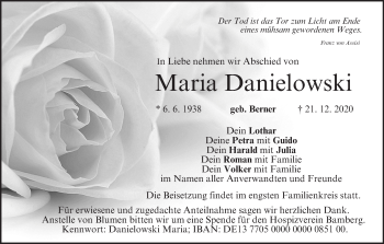Anzeige von Maria Danielowski von MGO