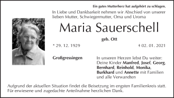 Anzeige von Maria Sauerschell von MGO