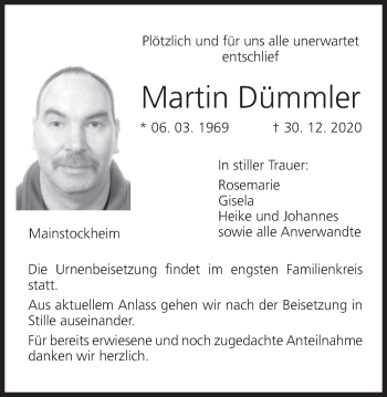 Anzeige von Martin Dümmler von MGO