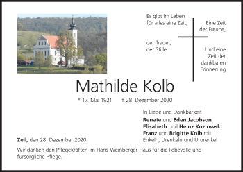 Anzeige von Mathilde Kolb von MGO