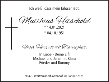 Anzeige von Matthias Hitschold von MGO