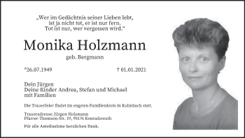 Anzeige von Monika Holzmann von MGO