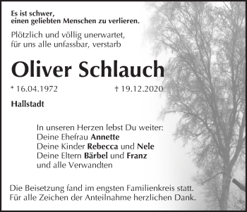 Anzeige von Oliver Schlauch von MGO
