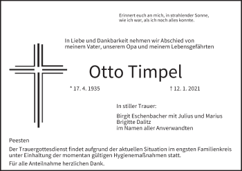 Anzeige von Otto Timpel von MGO