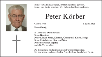 Anzeige von Peter Körber von MGO