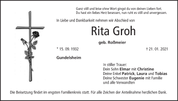 Anzeige von Rita Groh von MGO