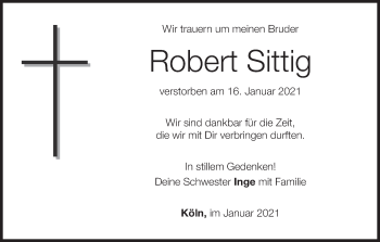Anzeige von Robert Sittig von MGO