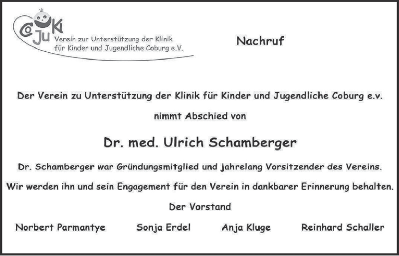  Traueranzeige für Ulrich Schamberger vom 09.01.2021 aus MGO