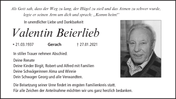 Anzeige von Valentin Beierlieb von MGO
