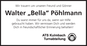 Anzeige von Walter Pöhlmann von MGO