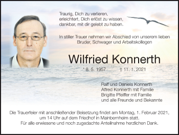 Anzeige von Wilfried Konnerth von MGO
