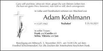 Anzeige von Adam Kohlmann von MGO