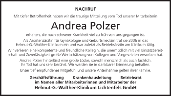 Anzeige von Andrea Polzer von MGO