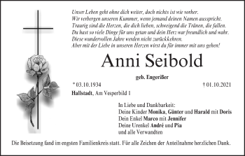Anzeige von Anni Seibold von MGO
