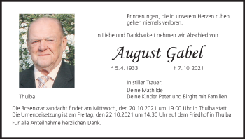 Anzeige von August Gabel von MGO