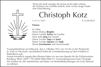 Anzeige von Christoph Kotz von MGO