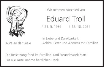 Anzeige von Eduard Troll von MGO