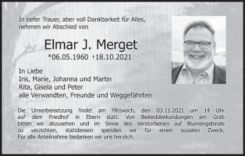 Anzeige von Elmar J. Merget von MGO