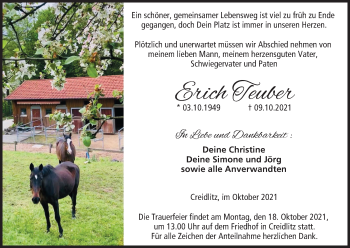 Anzeige von Erich Teuber von MGO