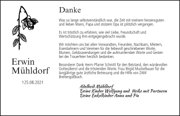 Anzeige von Erwin Mühldorf von MGO