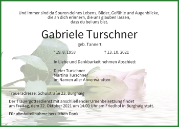 Anzeige von Gabriele Turschner von MGO