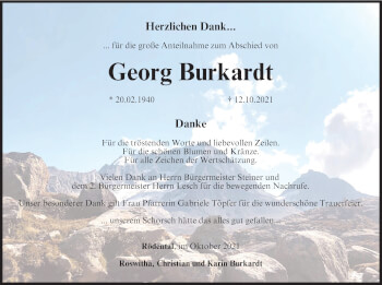 Anzeige von Georg Burkardt von MGO