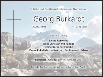 Anzeige von Georg Burkardt von MGO