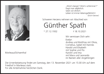 Anzeige von Günther Spath von MGO
