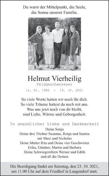 Anzeige von Helmut Vierheilig von MGO