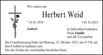 Anzeige von Herbert Weid von MGO
