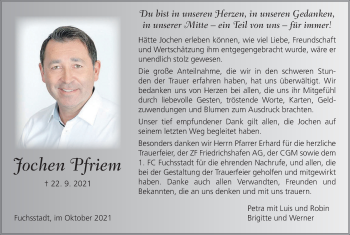 Anzeige von Jochen Pfriem von MGO