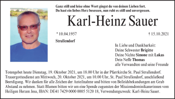 Anzeige von Karl-Heinz Sauer von MGO