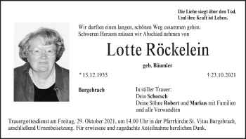 Anzeige von Lotte Röckelein von MGO