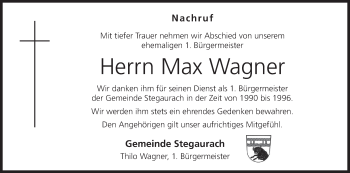 Anzeige von Max Wagner von MGO