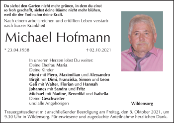 Anzeige von Michael Hofmann von MGO