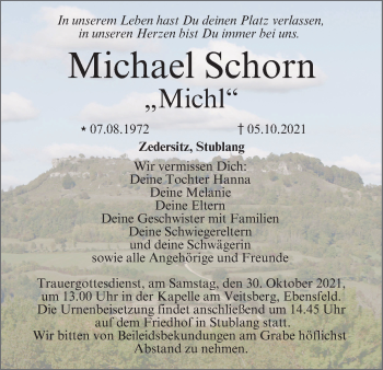 Anzeige von Michael Schorn von MGO