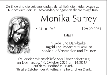 Anzeige von Monika Surrey von MGO