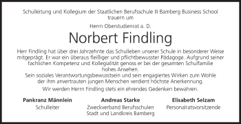 Anzeige von Norbert Findling von MGO