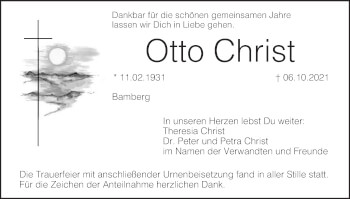 Anzeige von Otto Christ von MGO