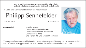Anzeige von Philipp Sennefelder von MGO