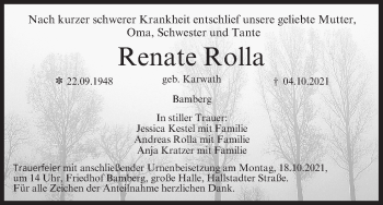 Anzeige von Renate Rolla von MGO