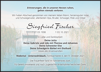 Anzeige von Siegfried Fischer von MGO