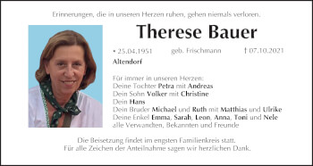Anzeige von Therese Bauer von MGO