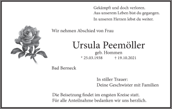 Anzeige von Ursula Peemöller von MGO