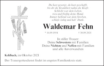 Anzeige von Waldemar Fehn von MGO