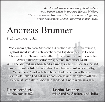 Anzeige von Andreas Brunner von MGO