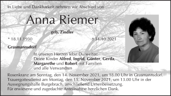 Anzeige von Anna Riemer von MGO