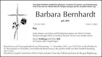 Anzeige von Barbara Bernhardt von MGO