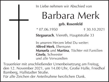 Anzeige von Barbara Merk von MGO