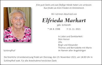 Anzeige von Elfrieds Markart von MGO